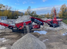 Crushing and screening train turns construction waste into profits
