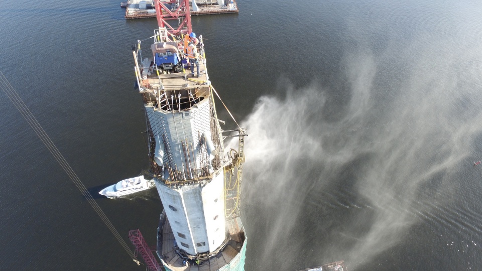 Professional Demolition International - Aquajet remove bridge pylon ...